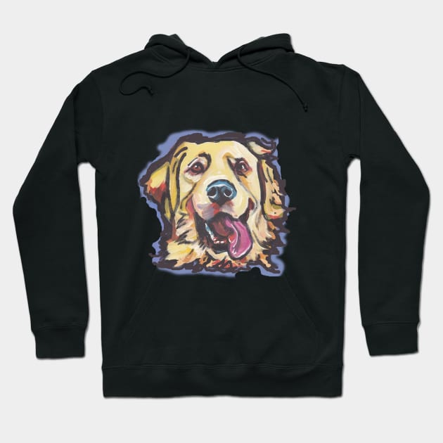 Golden Retriever Dog Bright colorful pop dog art Hoodie by bentnotbroken11